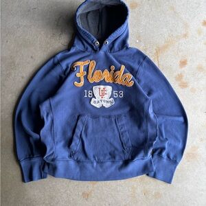 Vintage Florida Gators College Faded Blue Hoodie